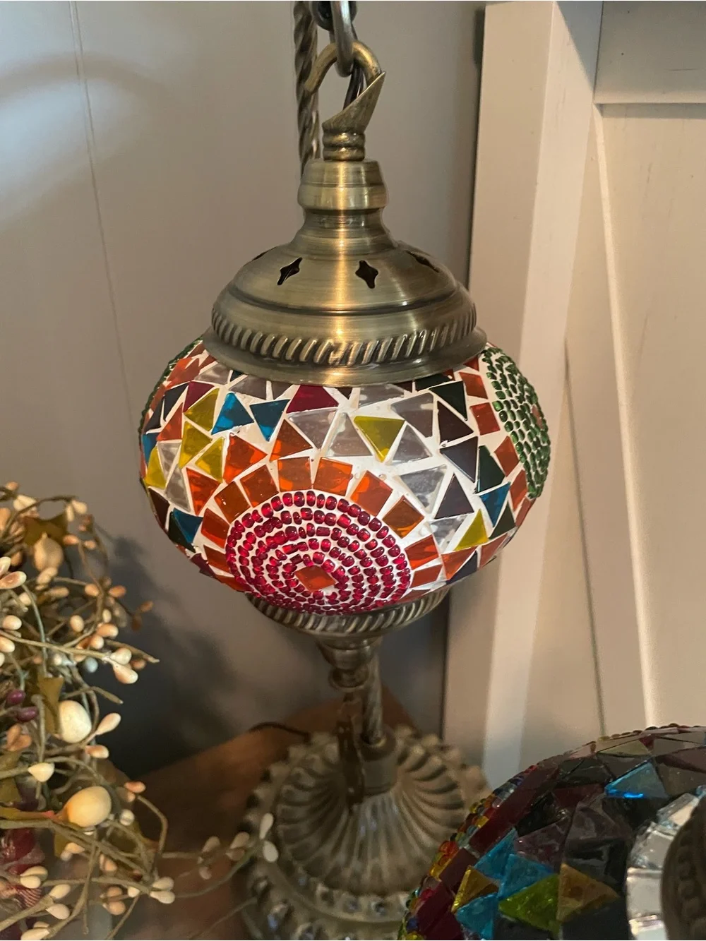 Mosaic Glass Table Lamp - Multicolor